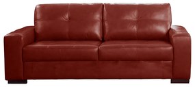 Sofá Decorativo 2 Lugares Turim 200cm Couro Vermelho G58 - Gran Belo