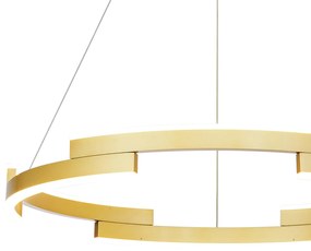Pendente Splice Ø60X6,5Cm Led 60W 3000K Bivolt Alumínio Dourado - Usin...