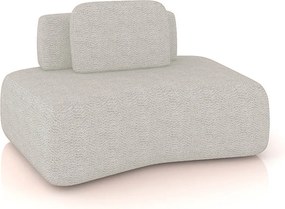 Sofá Módulo Canto 175cm Orgânico Sala Berlim Bouclê K01 - D'Rossi - Cinza claro