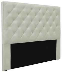 Cabeceira Decorativa Casal 1,40M Tàzio Veludo Prata G63 - Gran Belo