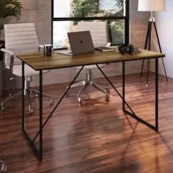 Mesa Escrivaninha Office 135cm Industrial Raven Noce Z54 - Mpozenat
