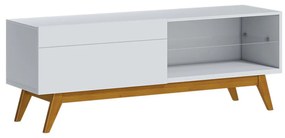 Rack Bancada 1 Gaveta 146cm Amy Branco Acetinado G29 - Gran Belo