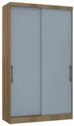 Guarda Roupa Solteiro 135cm 2 Portas 3 Gavetas Taiga Avelã/Grey L01 -