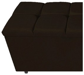 Calçadeira Estofada Manchester 195 cm King Size Corano Marrom - ADJ Decor