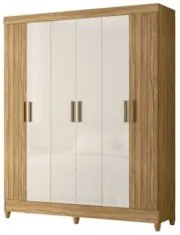 Guarda Roupa Casal 165cm 6 Portas Guiana Freijó/Off Z17      - Mpozena