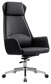 Cadeira de Escritório Office Presidente United Base Estrela com Rodízios PU Preto G56 - Gran Belo