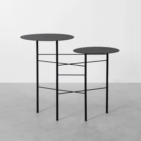 Mesa Lateral Duni Preto - 54cm x 54cm x 66cm