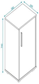 Armário Balcão Multiuso 1 Porta Branco