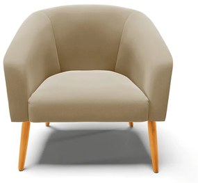 Poltrona Stella Suede Marrom Rato Pés Palito Castanho - D'Rossi