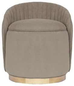 Puff Contemporâneo Max Drapeado - Mel Pinus - Veludo Nude Kleiner