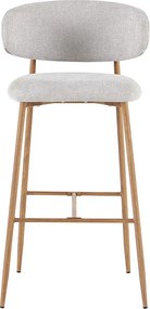 Banqueta Alba -  Natural e Cinza