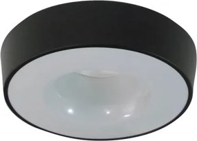 Plafon Sobrepor Aluminio Preto E27 15W Nice