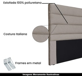Cabeceira Decorativa King Size 1,95M Guess Linho Areia G63 - Gran Belo