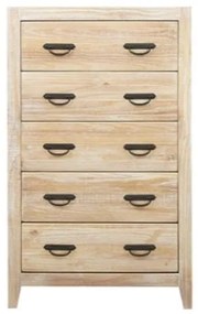 Comoda Trau 5 gavetas DriftWood 86,5cm - 61843 Sun House