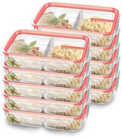 Kit 10 Potes com Travas e Divisória 730ml