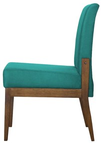 Kit 06 Cadeiras de Jantar Helena Suede Azul Tiffany
