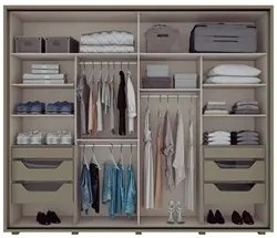 Guarda Roupa Casal Com Espelho 2 Portas de Correr Cavic Duna/Off White