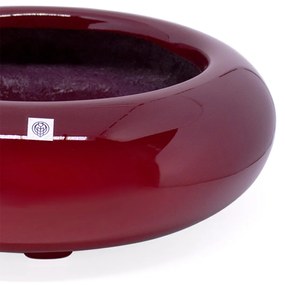 Vaso Bacia Decorativo Redondo Vermelho Lira M 13x40 cm - D'Rossi
