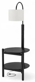 Mesa de Cabeceira Olaria Com Luminaria Cor Preto 140cm - 76709 Sun House