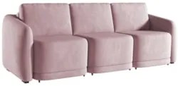 Sofá Cama Casal para Sala 276cm Polska Z08 Veludo Rosê - Mpozenato