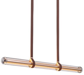 Pendente Led Vidro E Aluminio Champagne 45W 3000K Hang