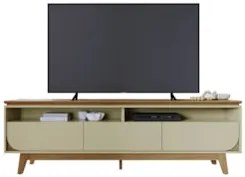 Rack Bancada de TV 75 Pol 200cm Celina Z10 Cumaru/Opala - Mpozenato