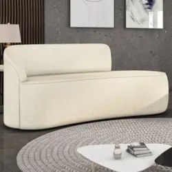 Sofá 2 Lugares Para Sala 140cm Orgânico Wendi Linho Bege I01 - Mpozen