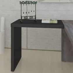 Mesa de Apoio Lateral 89cm Tamburato Preto - Artany