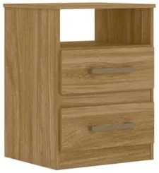 Mesa de Cabeceira Para Quarto 2 Gavetas Ares Z17 Freijó - Mpozenato