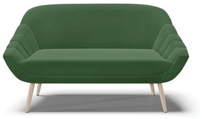 Namoradeira 02 Lugares Giovana Suede Pés Palito Natural - D'Rossi - Verde