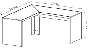 Mesa De Escritório Escrivaninha De Canto Home Office Branca