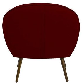 Poltrona Decorativa Sacha Veludo Vinho G15 - Gran Belo