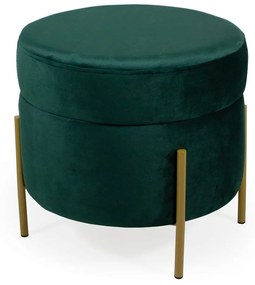 Puff Lecker Redondo Estofado Pés em Aço Pintura Epóxi Design Sustentável