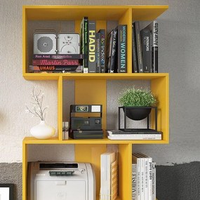 Estante Nicho Prateleira Livros Sala Escritório Amarelo