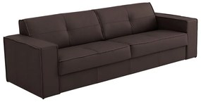 Sofá 2 Lugares Sala de Estar Pés Madeira Laus 158 cm Couro Tabaco G43 - Gran Belo