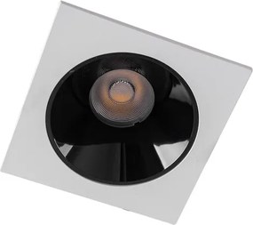 Plafon Led De Embutir Preto Branco 7W 24 2700K Mira