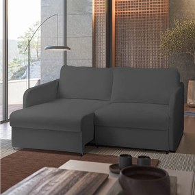 Sofá Retrátil Reclinável 2 Lugares 156cm Amsterdã Suede K01 - D'Rossi - Grafite