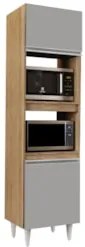 Paneleiro Cozinha Torre Quente 56cm Colorado Castanho/Cinza - Lumil Mó
