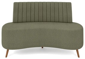 Sofá 2 Lugares Living 160cm Pé Palito Maraú Bouclê K01 - D'Rossi - Verde