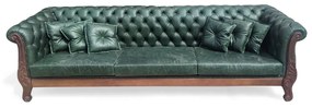 Sofá Versalhes Detalhes em Capitonê com Tachas Madeira Maciça Entalhada Design de Luxo Peça Artesanal