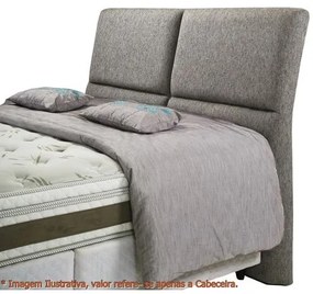 Cabeceira Super Confort Zevi Cinza Casal 1,60cm  - 49421 Sun House
