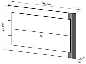 Painel Home para TV até 65 Sala de Estar PL3001 Natural/Off White G69 - Gran Belo
