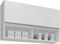 Armário de Cozinha Aéreo 100cm Basculante Mia Z34 Branco - Mpozenato