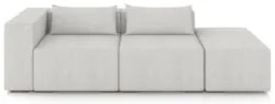 Sofá 5 Lugares 363cm Com Puff Direito Fay Linho Gelo Z55 - Mpozenato