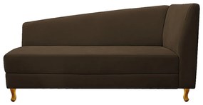 Recamier Valéria 140cm Lado Esquerdo Suede Marrom - ADJ Decor
