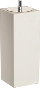 Porta Escova de Dentes Resina Off White - Cromado  Off White Fosco - Cromado