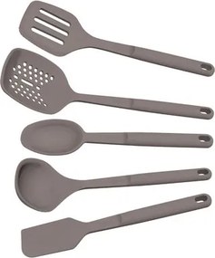 Jogo de Utensílios Tramontina Softta em Silicone Cinza 5 Peças