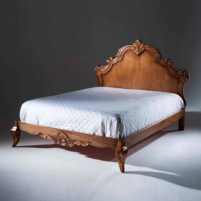 Cama Luxo Madeira Maciça Design Clássico Avi Móveis