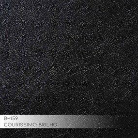 Sofá 3 Lugares Sala de Estar Bipartido Base de Madeira Euro 230 cm PU Preto G15 - Gran Belo