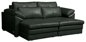 Sofá Decorativo Piece Bipartido Retrátil Sala de Estar 175cm Couro Verde G58 - Gran Belo